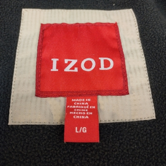 IZOD Vest Men's Tan/Beige Color Fleece lined Jacket Vest Size Large - Picture 6 of 7